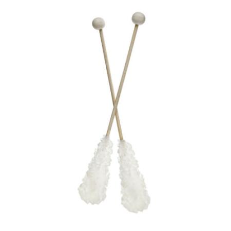 Crystal Sugar Sticks Wrapped - White (100)